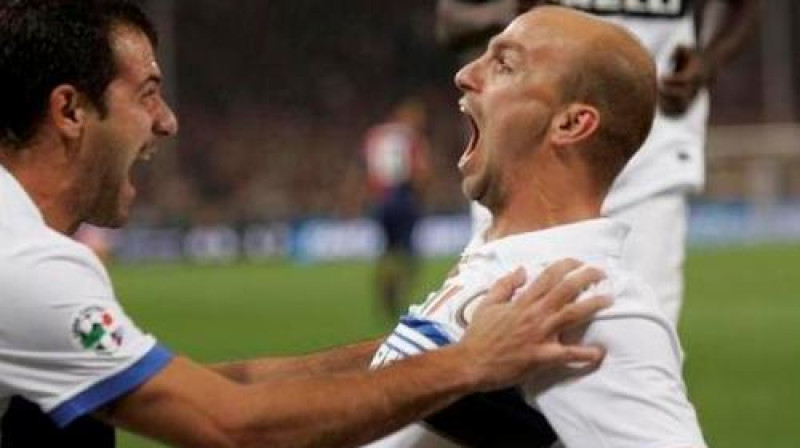 Vārtu autori - Dejans Stankovičs un Estebans Kambiaso
Foto: AP/Scanpix