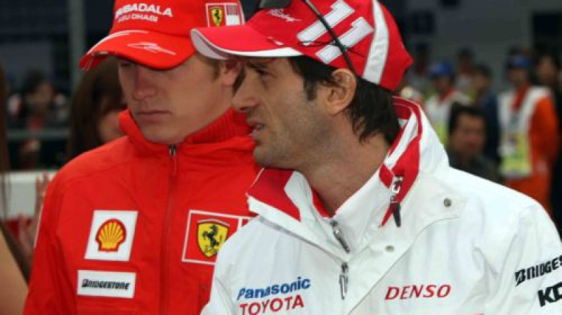Iespējams, ka nākamgad Kimi Raikonens un Jarno Trulli būs jau komandas biedri
Foto: Digitale/Scanpix