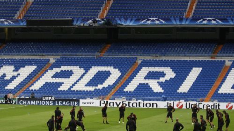 "Milan" spēlētāji vakardienas treniņā
Foto: Scanpix Sweden