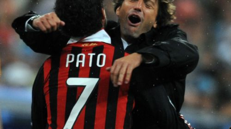 Pato un Leonardo līksmo pēc izcīnītās uzvaras
Foto: AFP/Scanpix