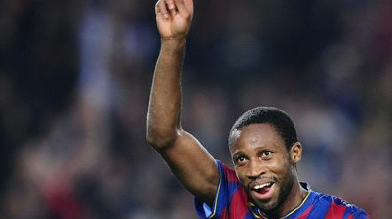 "Barcelona" pussargs Sejdo Keita spēlē pret "Real Zaragoza" guva trīs vārtus
Foto: AP/ Scanpix