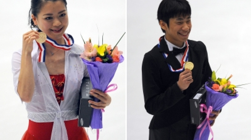 Akiko Suzuki un Nobunari Oda
Foto: AFP/Scanpix