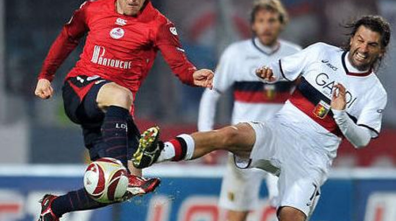"Lille" mājās sasita "Genoa" ar 3:0. Kā būs šodien Dženovā?
Foto: AFP/Scanpix