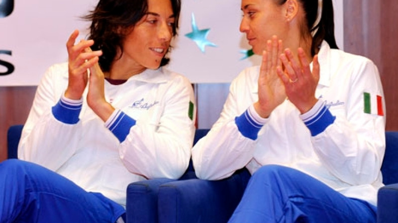 Frančeska Skjavone un Flavija Penneta
Foto: www.fedcup.com