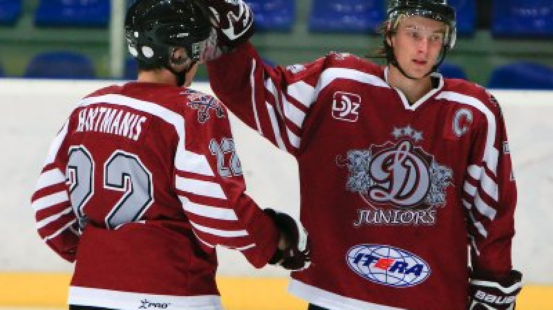 Toms Hartmanis un Jānis Straupe. Vēl "Dinamo/Juniors" formā