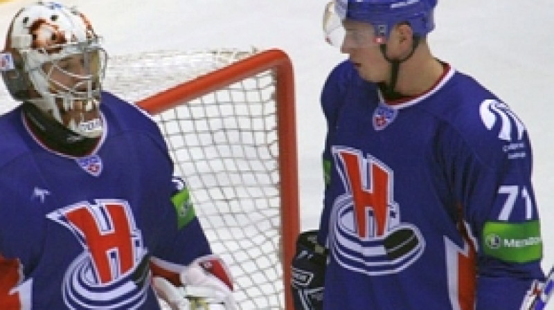 Georgijs Pujacs un Jurijs Kļučņikovs.
Foto: hcsibir.ru