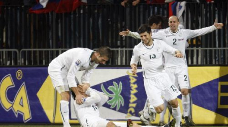 Slovēnijas futbolisti
Foto: AFP/Scanpix