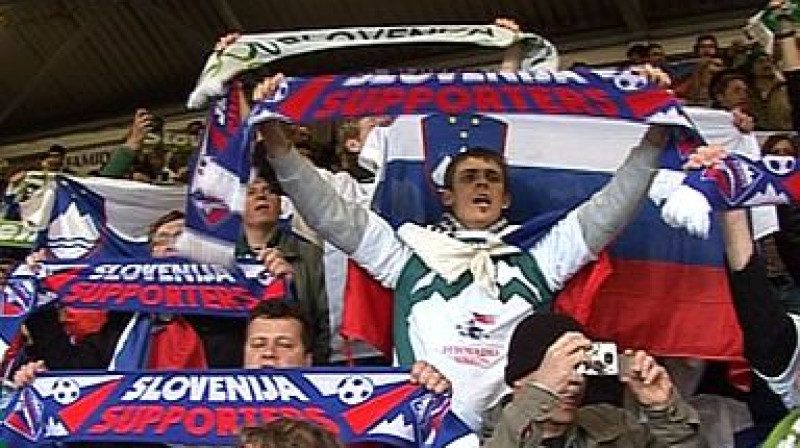 Slovēnijas izlases līdzjutēji
Foto: bbc.co.uk