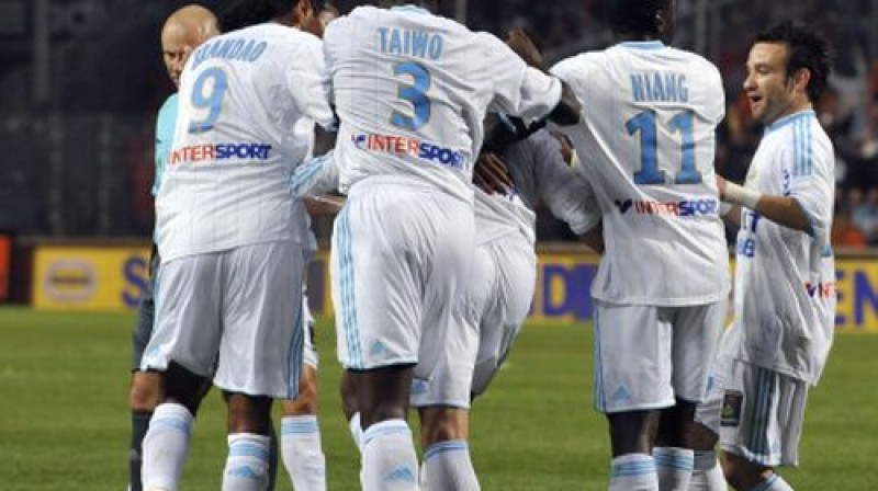 Marseļas "Olympique" futbolisti
Foto: AFP/Scanpix
