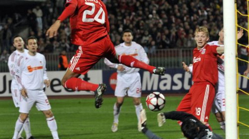 Davids Ngogs gūst vārtus pret "Debreceni"
Foto: AFP/Scanpix