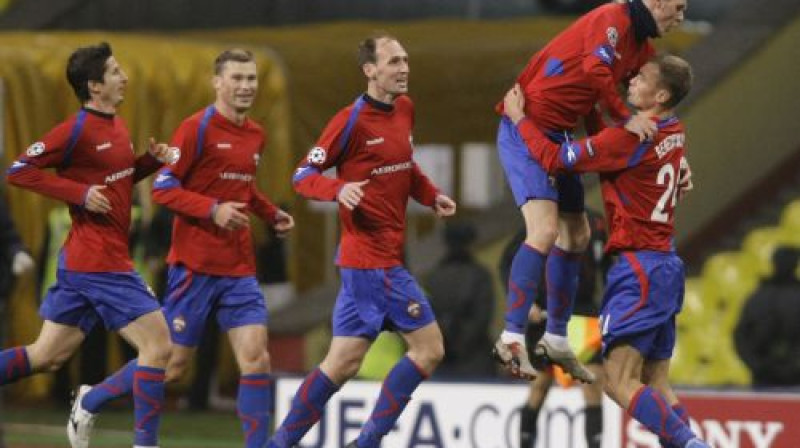 ''CSKA'' spēlētāji līksmo
Foto: AP/Scanpix