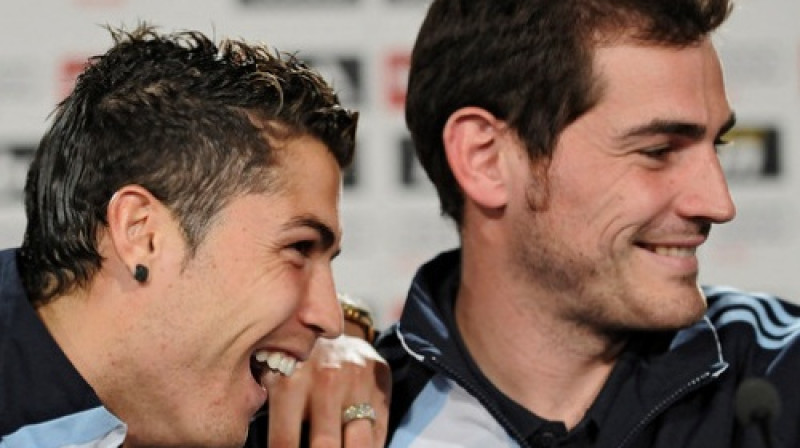 Madrides "Real" zvaigznes - Krištianu Ronaldu un Ikers Kasiljass
Foto: AP/ Scanpix