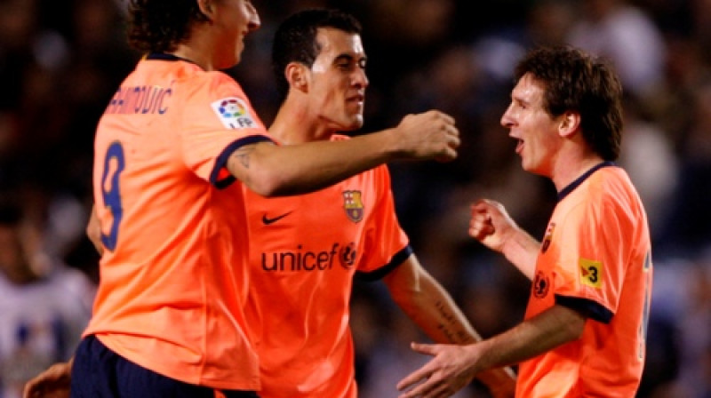 "Barcelona" futbolistu prieki
Foto: AP/ Scanpix