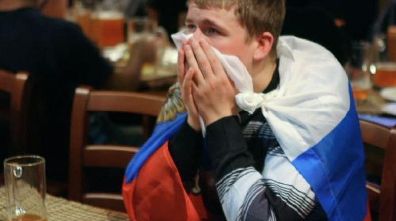 Krievijas fana reakcija uz izlases neiekļūšanu PK finālturnīrā
Foto: Ria Novosti