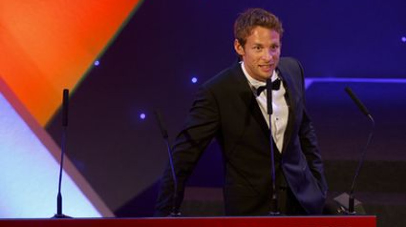 Džensons Batons balvu pasniegšanas ceremonijā
Foto: www.itv-f1.com