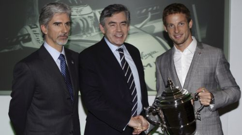 BRDC prezidents Deimons Hils, Gordons Brauns un Džensons Batons
Foto: Scanpix Sweden