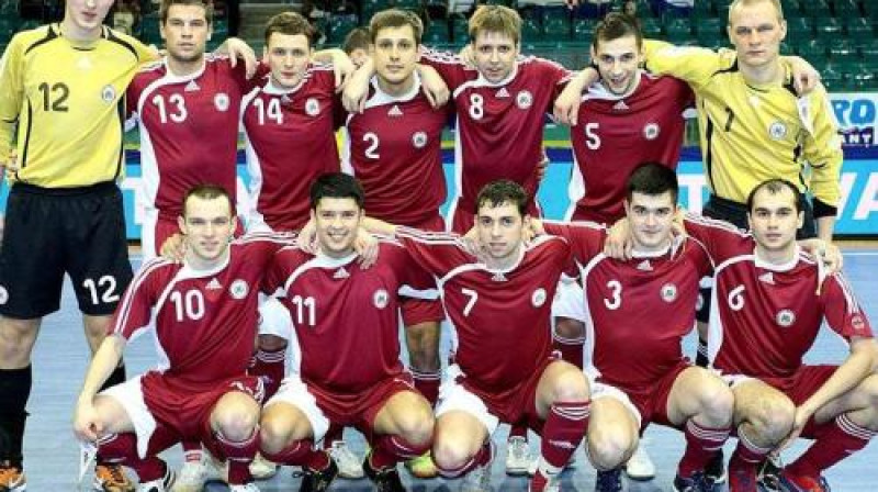 Latvijas telpu futbola izlase 
Foto: LFF