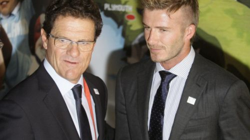Fabio Kapello un Deivids Bekhems
Foto: AFP/Scanpix