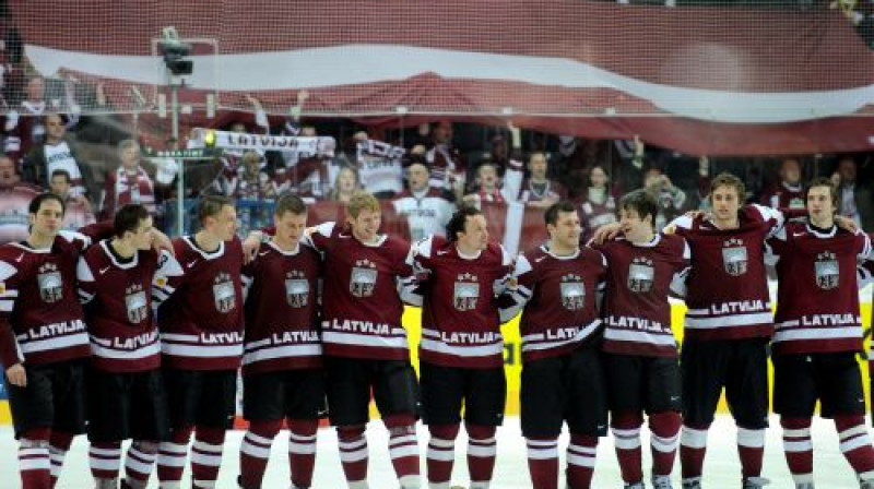 Latvijas nacionālā hokeja izlase šogad izpildīja visus uzdevumus, gadu noslēdzot ar divām uzvarām pārbaudes spēlēs
Foto: Romāns Kokšarovs, Sporta Avīze, F64