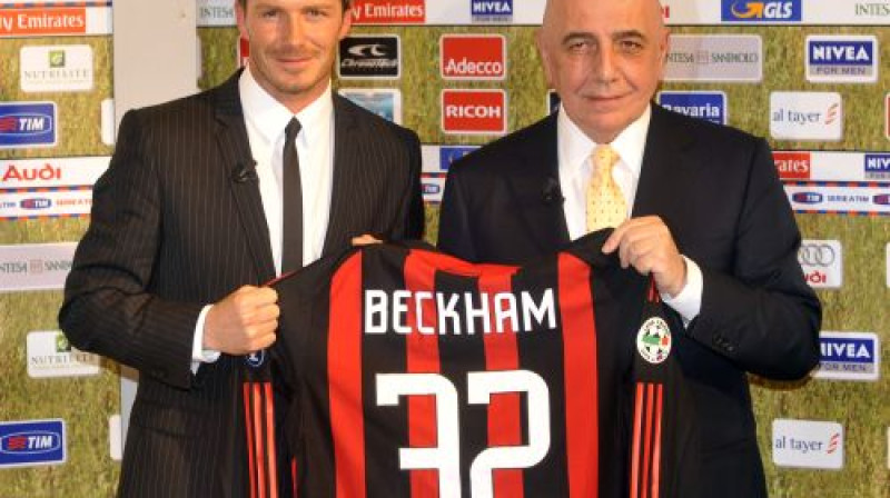 Deivids Bekhems un Adriano Galjani
Foto: Digitale/Scanpix