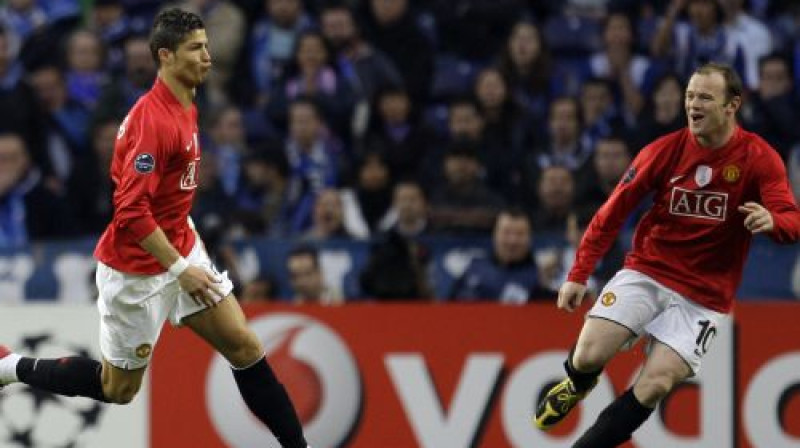 Krištianu Ronaldu un Veins Rūnijs ''Manchester United'' sastāvā
Foto: AFP/Scanpix