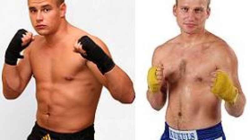 Jānis Smoļakovs (pa kreisi) un Mārtiņš Kukulis
Foto: fightclub.lv