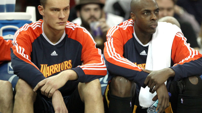 Andris Biedriņš un Entonijs Tolivers
Foto: AP/Scanpix