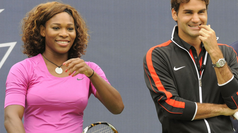 Serēna Viljamsa un Rodžers Federers
Foto: AFP/Scanpix