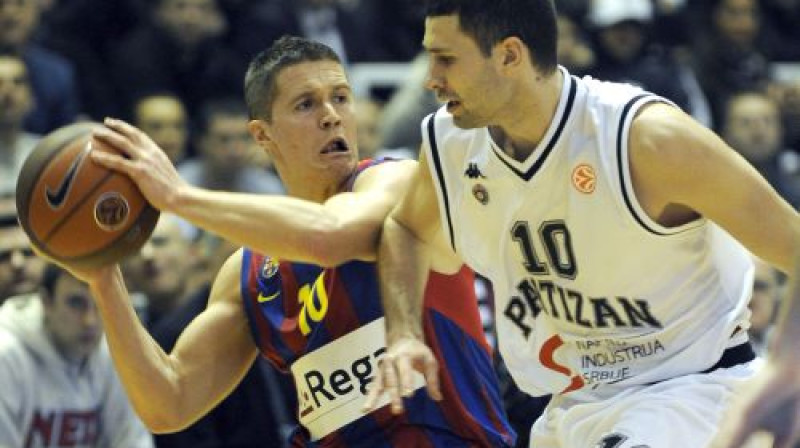 ''Partizan'' - ''Barcelona'' spēles epizode
Foto: AFP/Scanpix