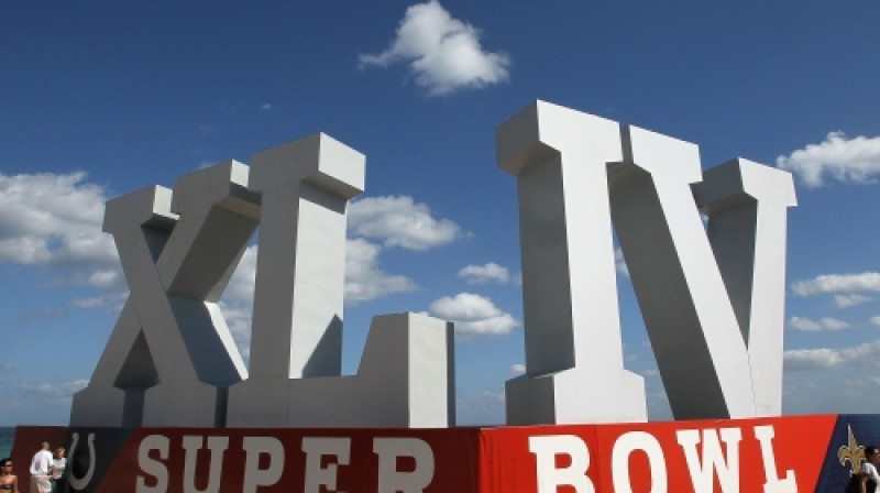 "Super Bowl" reklāma Maiami pludmalē
Foto: AFP/Scanpix