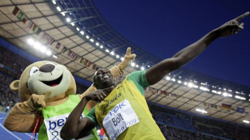 Useins Bolts 2009. gada pasaules čempionātā Berlīnē
Foto: AFP/Scanpix
