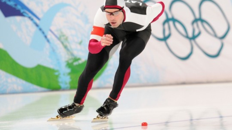 Haralds Silovs olimpiskajā ovālā. Foto: AFP/Scanpix