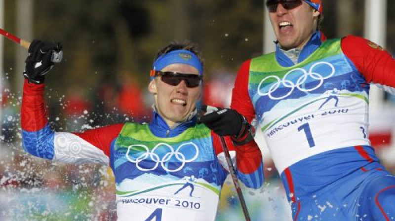 Ņikita Krjukovs un Aleksandrs Panžinskis
Foto: AFP/Scanpix