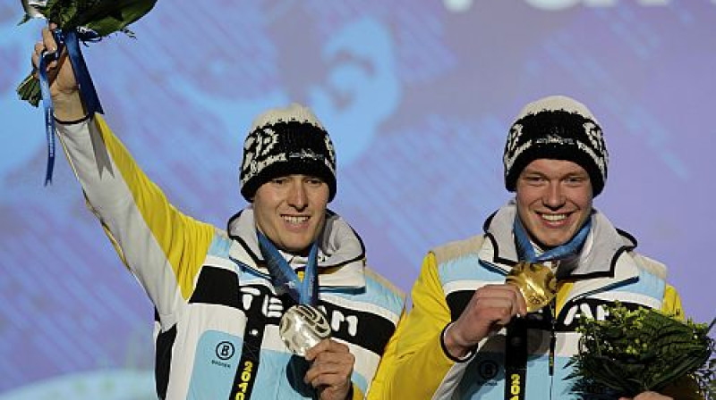 Dāvids Mellers un Fēlikss Lohs apbalvošanas ceremonijā
Foto: AFP/Scanpix