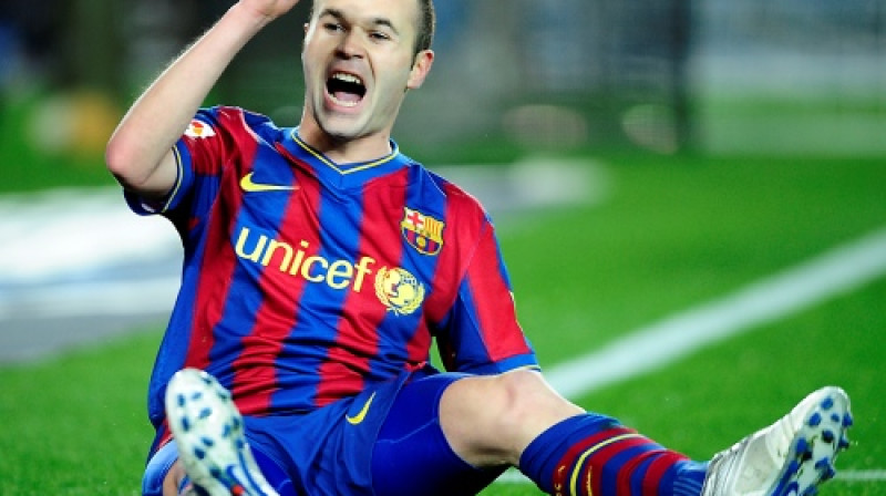 Andress Injesta "Camp Nou" atklāja spēles rezultātu un guva savus pirmo vārtus čempionātā šosezon
Foto: AP/ Scanpix