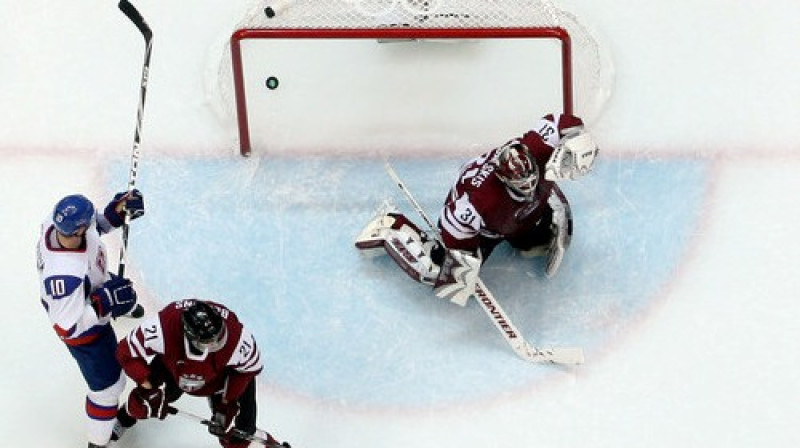Ripa Latvijas izlases vārtos
Foto: AFP/Scanpix