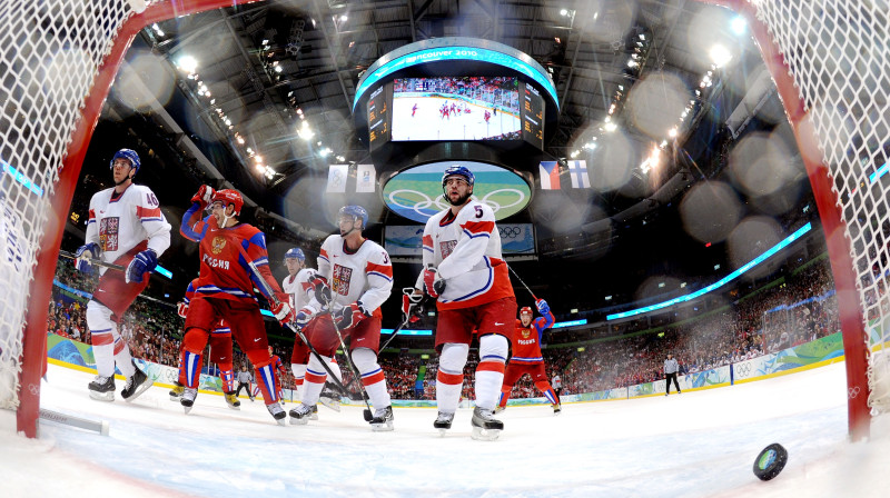 Jevgēņijs Malkins gūst savus otros vārtus spēlē, panākot 3:1
Foto: AFP/Scanpix