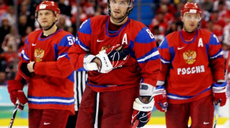 Krievijas hokejistiem šī olimpiāde ir beigusies
Foto: AFP/Scanpix