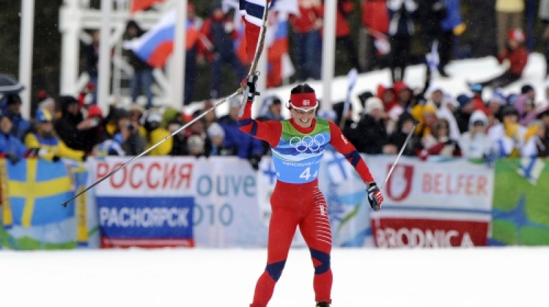 Marita Bjergena finiša taisnē
Foto: AFP/Scanpix