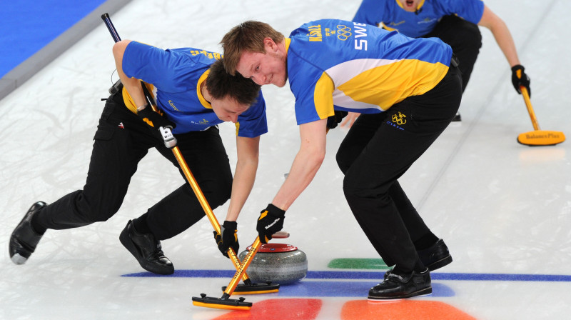 Zviedrijas izlases kērlingisti
Foto: AFP/Scanpix