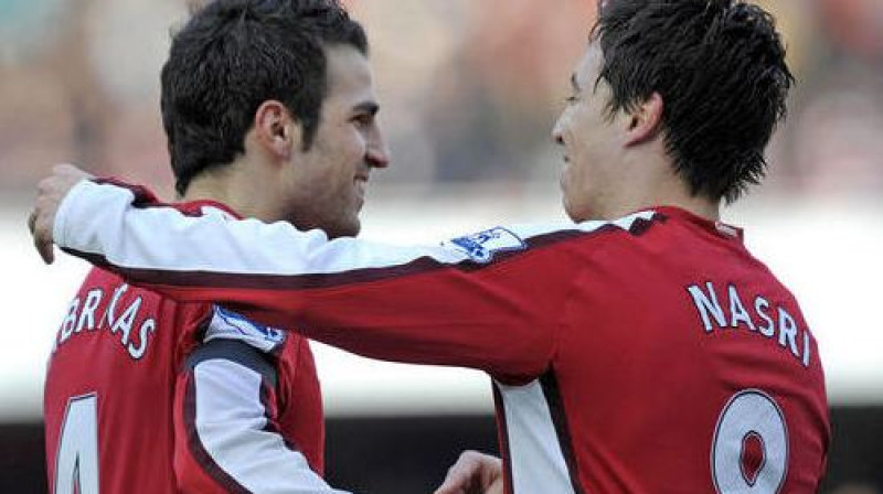 Sesks Fabregass un Samirs Nasri
Foto: AFP/Scanpix