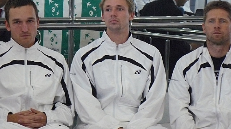 Deniss Pavlovs, Andis Juška un Ģirts Dzelde
Foto: Jānis Cīrulis, Sportacentrs.com