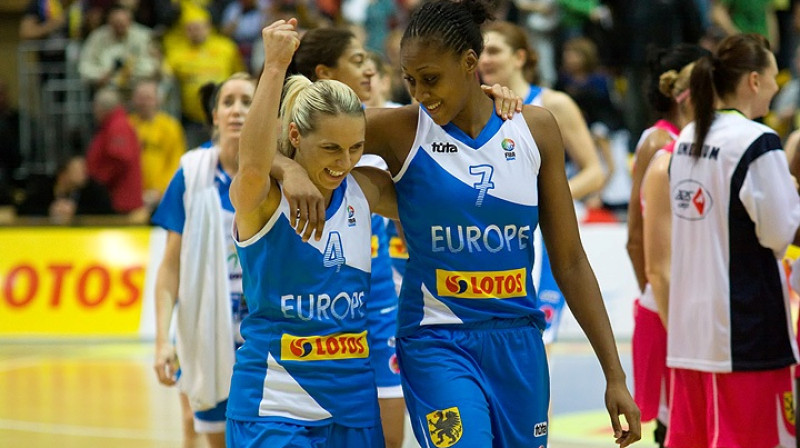 Anete Jēkabsone-Žogota un Sandrine Gruda
Foto: fibaeurope.com