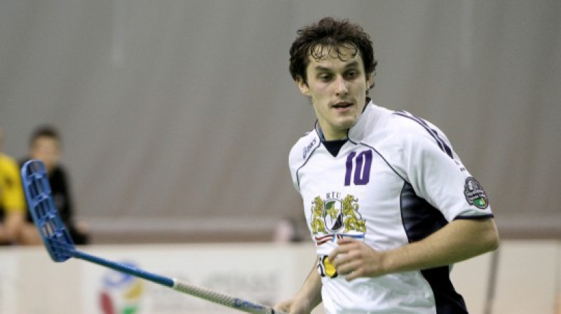 "RTU/Inspecta" uzbrucējs Atis Blinds šodien izcēlās ar trim goliem un trim rezultatīvām piespēlēm
Foto: Ritvars Raits, Sportacentrs.com