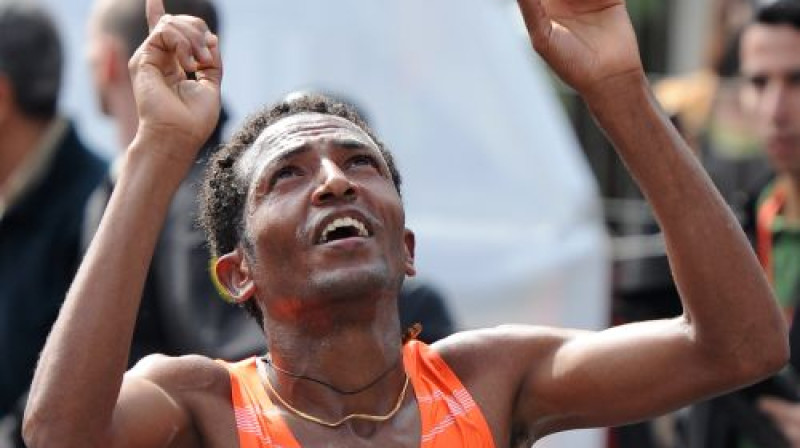 Zersenajs Tadese pēc finiša
Foto: AP/Scanpix