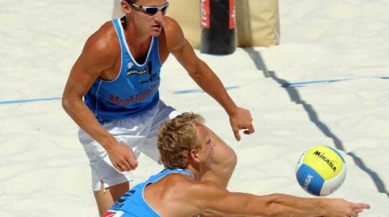Mārtiņš Pļaviņš un Jānis Šmēdiņš
Foto: www.fivb.com