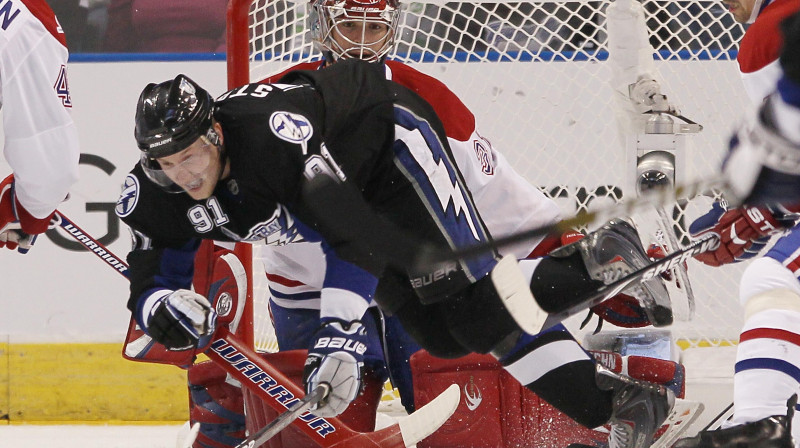 Manheimā Latvijai pretī stāsies jauna kanādiešu komanda ar Morisa Rišāra balvas ieguvēju Stīvenu Stamkosu priekšgalā
FOTO: AFP/"Scanpix"
