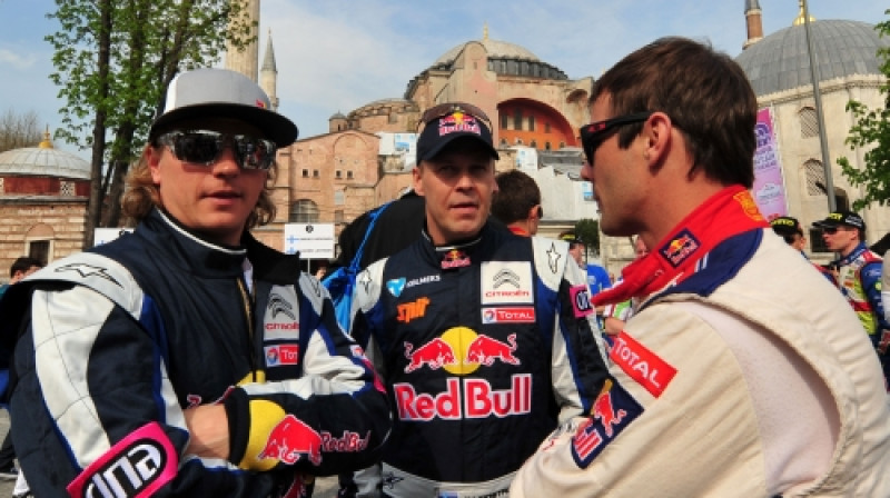 Kimi Raikonens, Kajs Lidstrēms un Sebastiens Lēbs
Foto: AFP/Scanpix