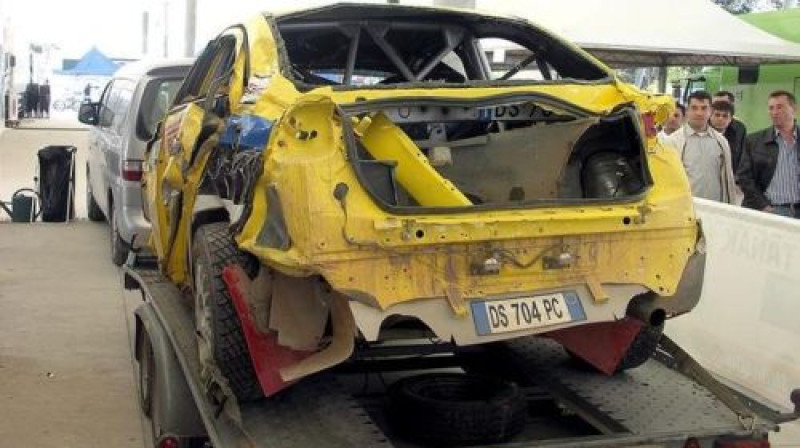 Ota Tanaka "Mitsubishi Lancer Evo x" automašīna pēc avārijas
Foto: www.postimees.ee, Karli Saul