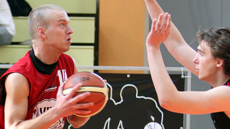 Roberts Freimanis uzbrukumā ceturtdaļfināla spēlē
Foto: Renārs Buivids
